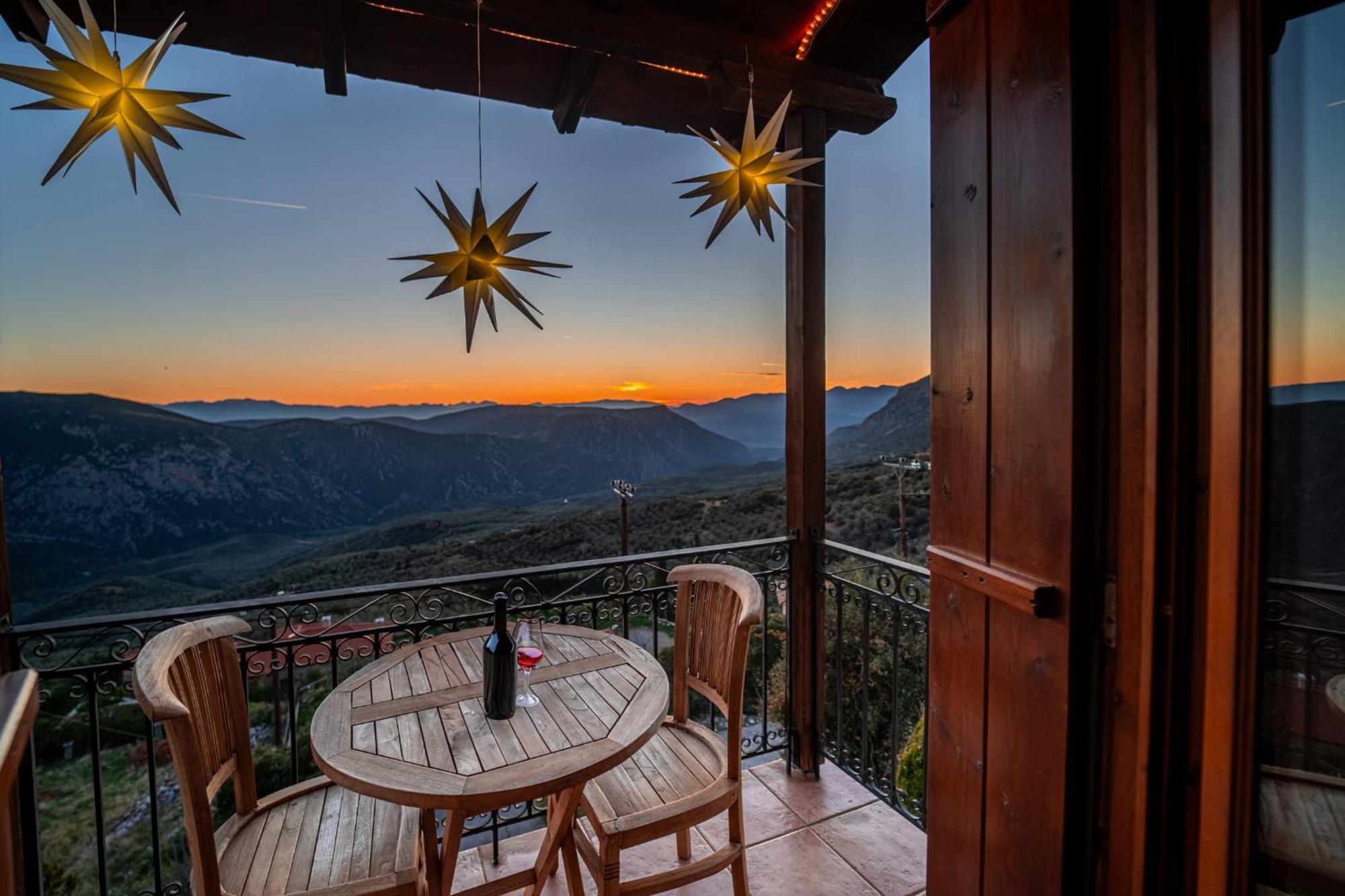 Rock Dandy Deluxe Chalet In Arachova - Delphi, Sauna, Prv Parking, Amazing View Bagian luar foto